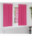 vidaXL Curtains with Curtains 2 pcs Bright pink Polyester