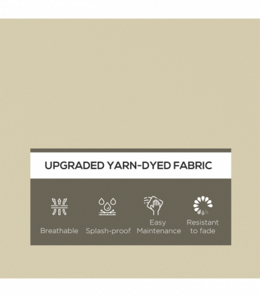 Outsunny Set of 4 Outdoor Seat Cushion with Ties, for Patio Furniture, Beige