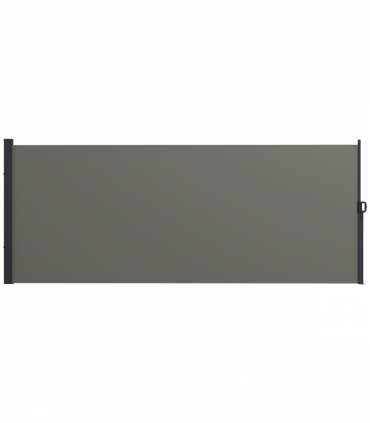 Outsunny Side Awning Retractable, Outdoor Privacy Screen, 400x160cm, Dark Grey