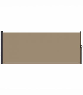 Outsunny Side Awning Retractable, Outdoor Privacy Screen, 400x160cm, Khaki