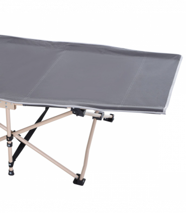 Outsunny Single Portable Outdoor Military Sleeping Bed Camping Cot Grey