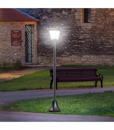 Outsunny Solar Powered Lamp Post, IP44, 18Lx18Wx160H cm-Black