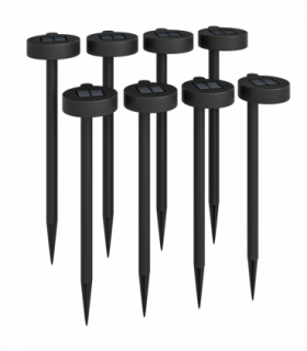 Outsunny Solar Stake Lights 8 Pack, IP44 Pathway Lighting, Auto On/Off LED