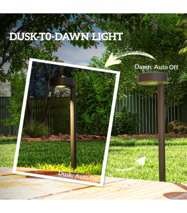 Outsunny Solar Stake Lights 8 Pack, IP44 Pathway Lighting, Auto On/Off LED