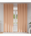 vidaXL Curtains with Curtains 2 pcs Light brown Polyester