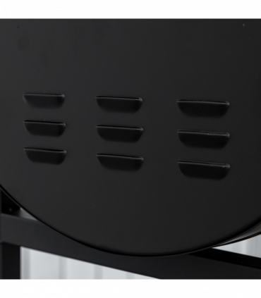 Outsunny Steel 2-Grill Charcoal BBQ w/ Wheels Black