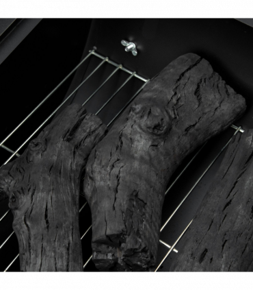 Outsunny Steel 2-Grill Charcoal BBQ w/ Wheels Black