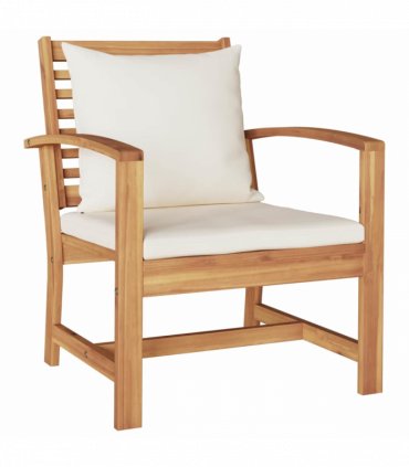 Garden Sofa Set 5 pcs Natural Solid teak wood