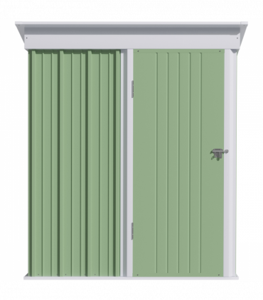 Outsunny Steel Garden Shed, Small  Lean-to Shed for Bike Tool, 5x3 ft, Green