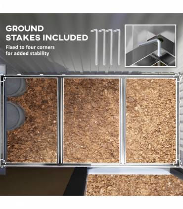 Outsunny Steel Garden Shed, Small Lean-to Shed for Bike, 5x3 ft Brown