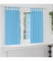 vidaXL Curtains with Curtains 2 pcs Light blue Polyester