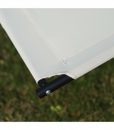 Outsunny Texteline Double Lounger W/Pillow-Beige