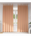 vidaXL Curtains with Curtains 2 pcs Light brown Polyester