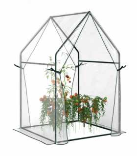Outsunny Tomato Greenhouse with 2 Zipped Doors, Outdoor Green House, Clear