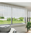 vidaXL Curtains with Curtains Floral White 900 x 120 cm Polyester