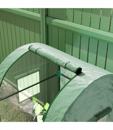Outsunny Tomato Greenhouse with Roll-up Door, 94 x 94 x 150cm, Green