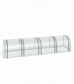 Outsunny Tunnel Greenhouse Steel Frame with Zipper Doors, Clear