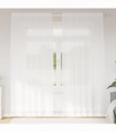 vidaXL Curtains with Curtains White Polyester