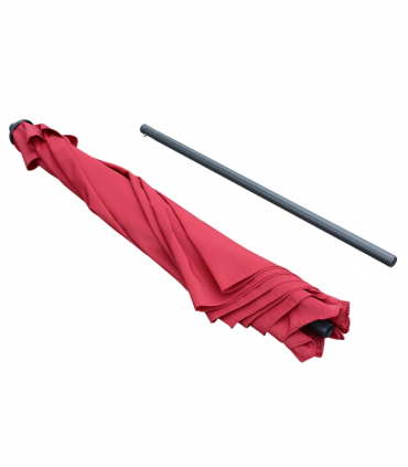 Outsunny Umbrella Parasol ?2.8x2.4 m, Steel, Polyester-Wine Red