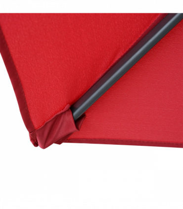 Outsunny Umbrella Parasol ?2.8x2.4 m, Steel, Polyester-Wine Red