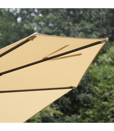 Outsunny Umbrella Parasol W/360� Rotation and Cross Base-Beige