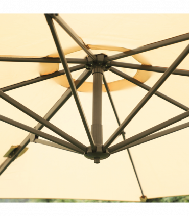 Outsunny Umbrella Parasol W/360� Rotation and Cross Base-Beige