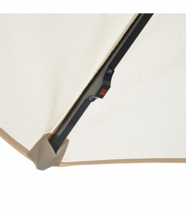 Outsunny Umbrella Parasol W/Solar Powered LED stripes, ?2.95x2.45H m-Cream