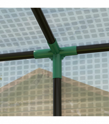 Outsunny Walk-in Garden Green House  Large Roll-up Door and 2 Mesh Windows White