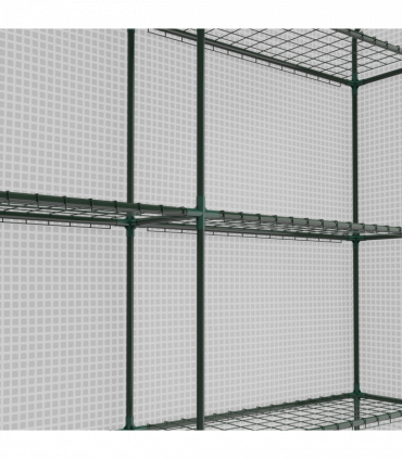 Outsunny Walk-in Garden Greenhouse Shelves Polytunnel Steeple Grow House