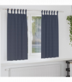 vidaXL Curtains with Curtains 2 pcs Anthracite Polyester