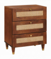 vidaXL Bedside Tables Brown 50 x 33 x 60 cm Cane and solid mango wood