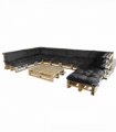 vidaXL Pallet Sofa Cushion 13 pcs Black 120 x 80 x 10 cm Fabric