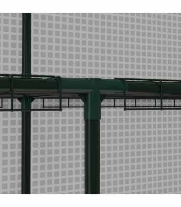 Outsunny Walk-in Outdoor Green House with Door and Mesh Windows, White