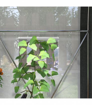 Outsunny Walk-in Tunnel Greenhouse, Upgraded Structure, Mesh Door & Windows