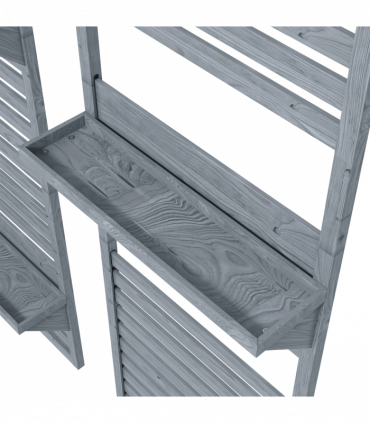 Outsunny Wall Mounted Plant Stands Set of 2 with Shelves and Slatted Trellis