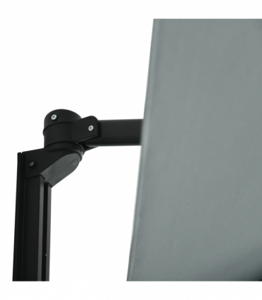 Outsunny Wall-Mounted Parasol Patio Umbrella with Hand to Push System Grey