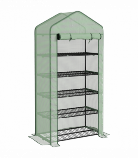 Outsunny Widened Mini Greenhouse 5 Tier Green House, 193H x 90W x 49Dcm, Green