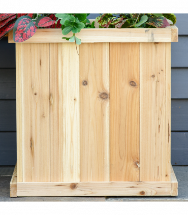 Wooden Garden Planter & Bench Combination Garden Raised Bed Patio Park Natural Wood Colour 176 x 38 x 40 cm