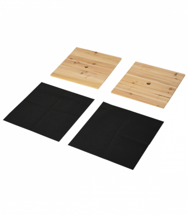 Wooden Garden Planter & Bench Combination Garden Raised Bed Patio Park Natural Wood Colour 176 x 38 x 40 cm