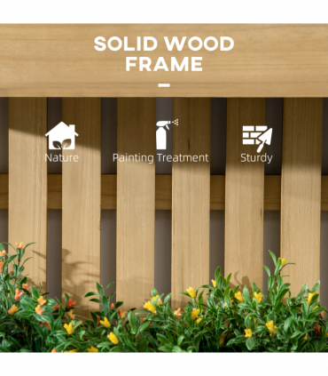 Outsunny Wooden Garden Planters with Trellis Wall-mounted Raised Garden Bed