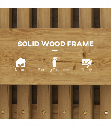 Outsunny Wooden Garden Planters with Trellis Wall-mounted Raised Garden Bed