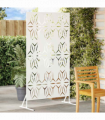 vidaXL Privacy Screen White Steel