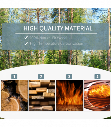 Outsunny Wooden Garden Raised Bed Planter Grow Containers Pot, 100x36.5x36cm