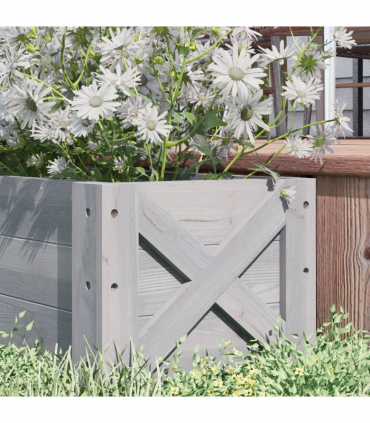 Outsunny Wooden Garden Raised Bed Planter Grow Containers Pot, 100x36.5x36cm