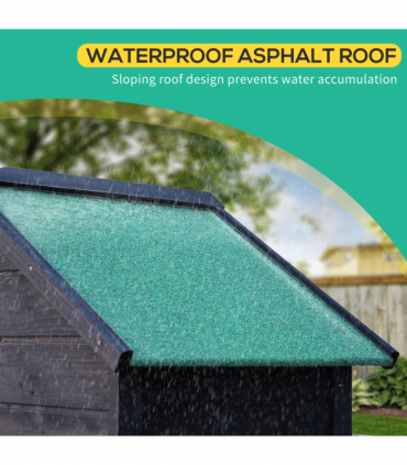 Outsunny Wooden Garden Shed Outdoor Shelves Utility Tool Storage Cabinet Grey