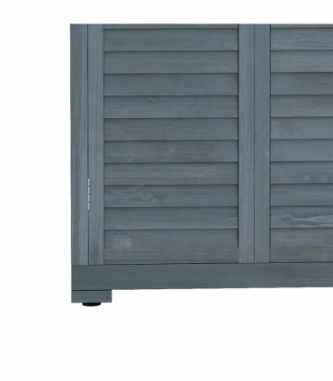 Outsunny Wooden Garden Storage Shed, 3 Shelves Tool Cabinet, Grey