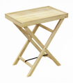 Outsunny Wooden Garden Table, Outdoor Side Table 68cmx44cmx75cm, Natural