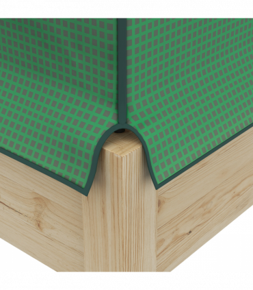 Outsunny Wooden Raised Planter with PE Greenhouse Cover and Bed Liner