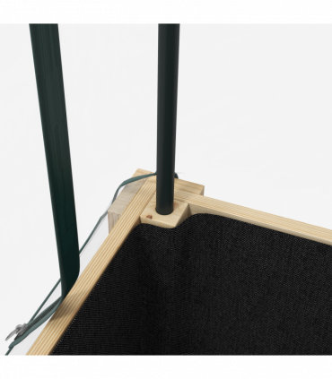 Outsunny Wooden Raised Planter, Garden Bed with Greenhouse Cover and Bed Liner