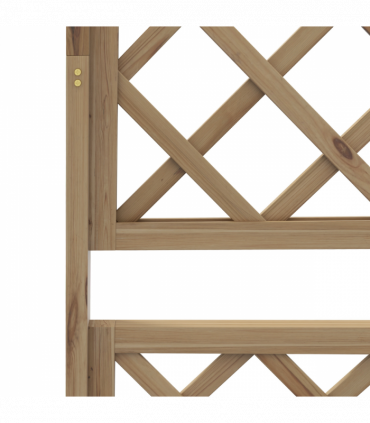 Outsunny Wooden Trellis Planter, Raised Garden Bed for Climbing Plants, Natural